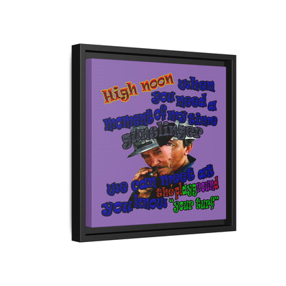 high noon - framed canvas art (light purple)