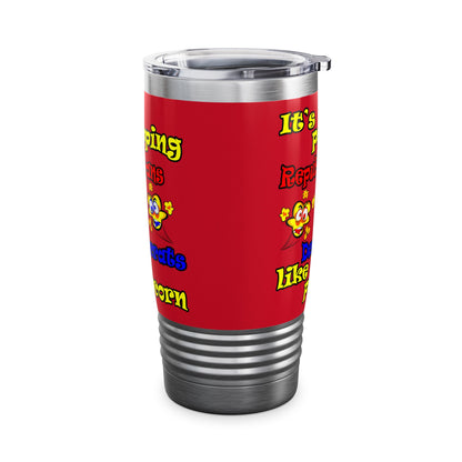 popping like popcorn - Ringneck Tumbler, 20oz (dark red)