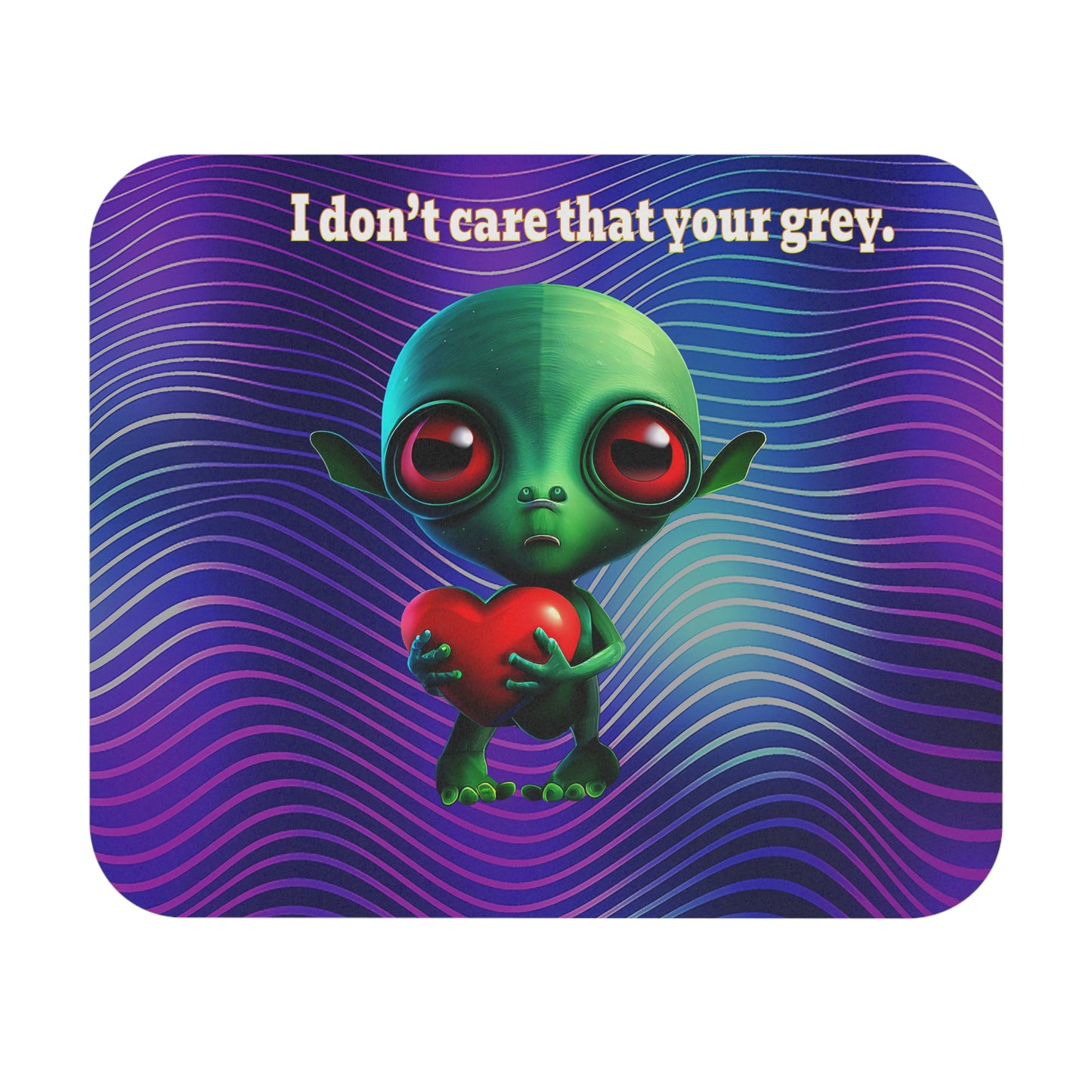 I don't care that your grey - Mouse Pad (Rectangle) (purple wave)