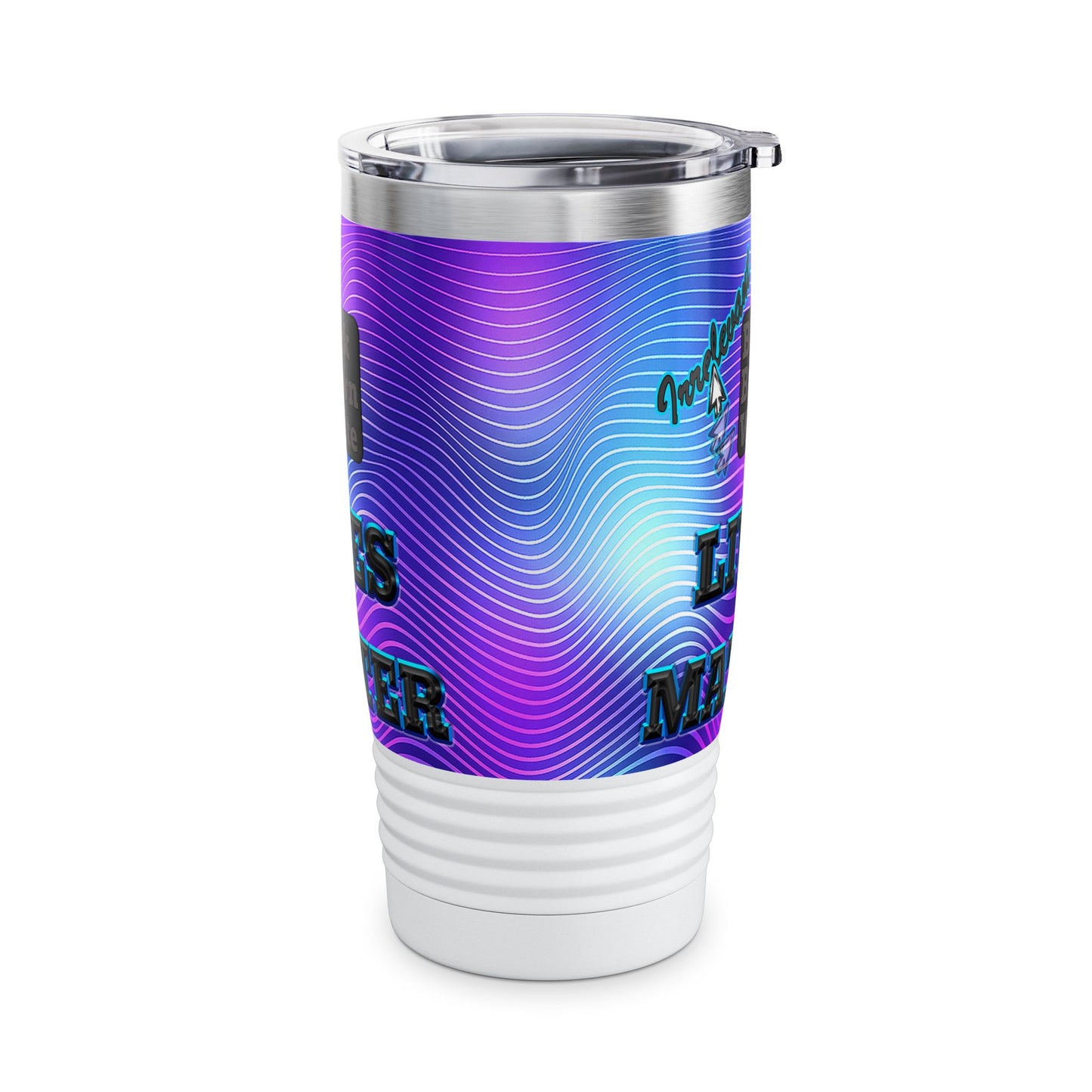 irrelevant - Ringneck Tumbler, 20oz (purple wave)