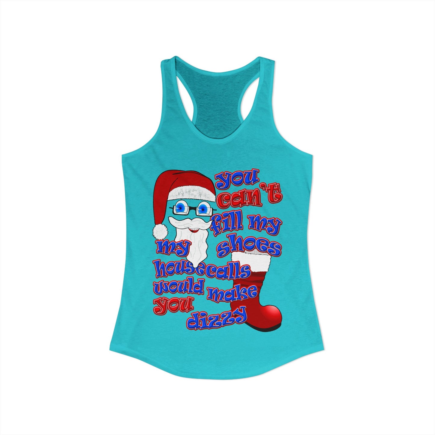 santa's shoes - Women's Ideal Racerback Tank