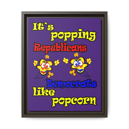 popping like popcorn - framed canvas art (purple)