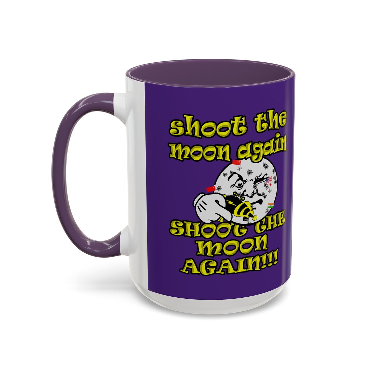 shoot the moon again - Accent Mug (purple)