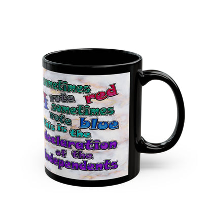declaration of the independents - Black Mug (white marble)