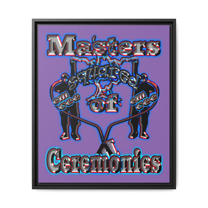 em cee squared - framed canvas art (light purple)