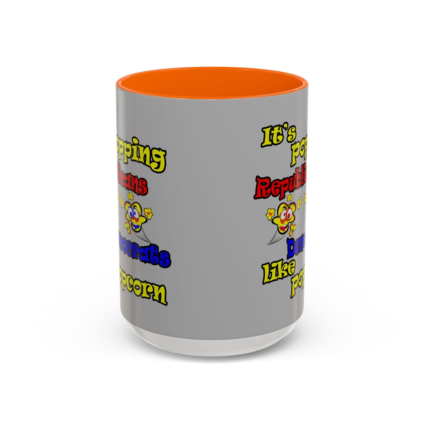 popping like popcorn - Accent Mug (light grey)