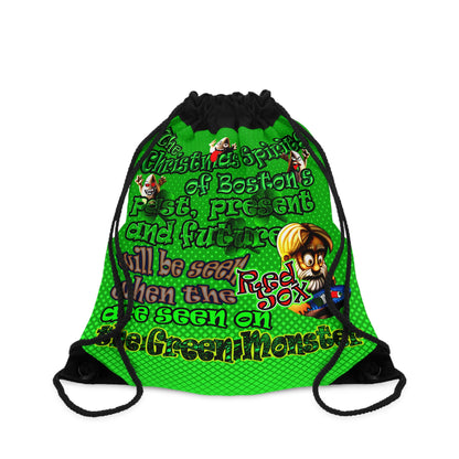 christmas spirits of boston - Drawstring Bag (logo green)