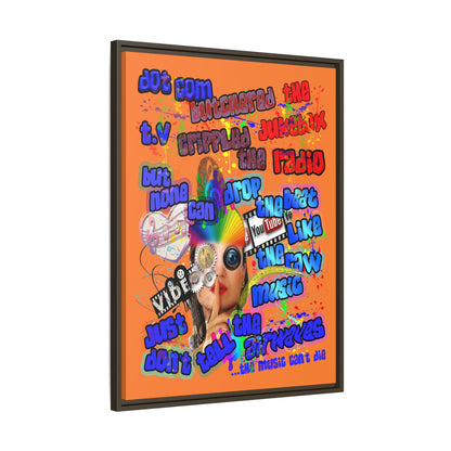 drop the beat - framed canvas art (crusta)