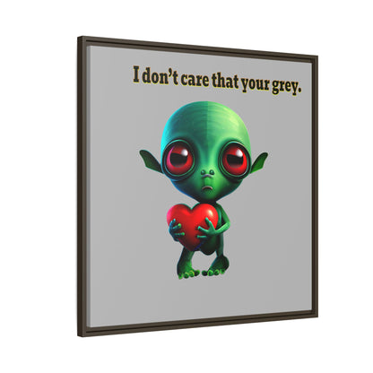 I don't care that your grey - framed canvas art (light grey)
