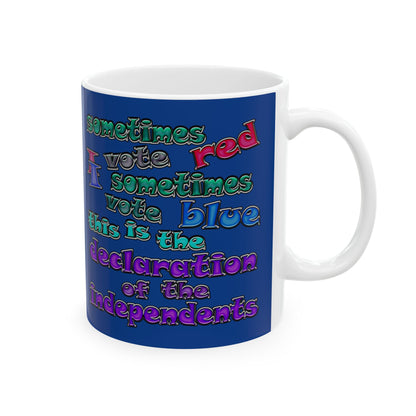 declaration of the independents - White Mug (dark blue)