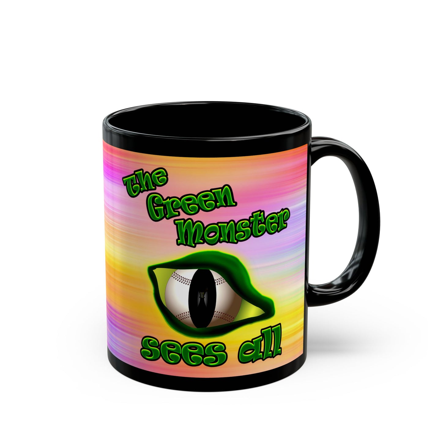 green monster - Black Mug (color blur)