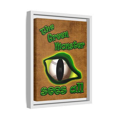 green monster - framed canvas art (brown papyrus)