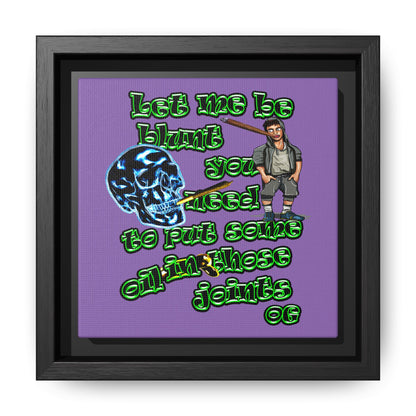 og - framed canvas art (light purple)