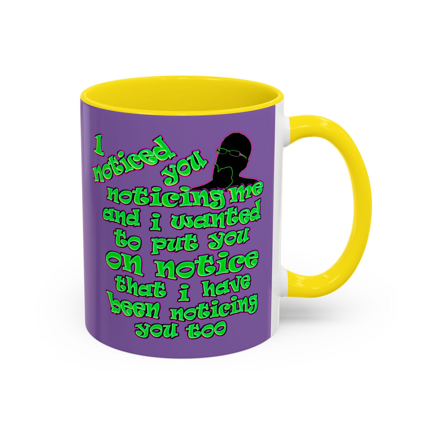 noticed you noticing - Accent Mug (light purple)