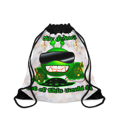 disc jockey - Drawstring Bag (white marble)