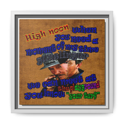 high noon - framed canvas art (brown papyrus)