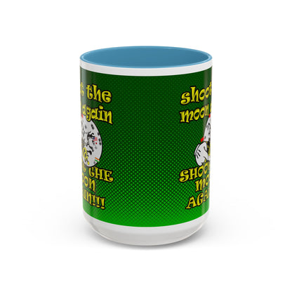 shoot the moon again - Accent Mug (logo green)