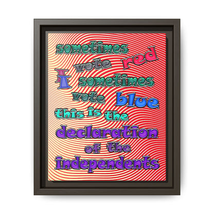 declaration of the independents - framed canvas art (yellow-orange wave)