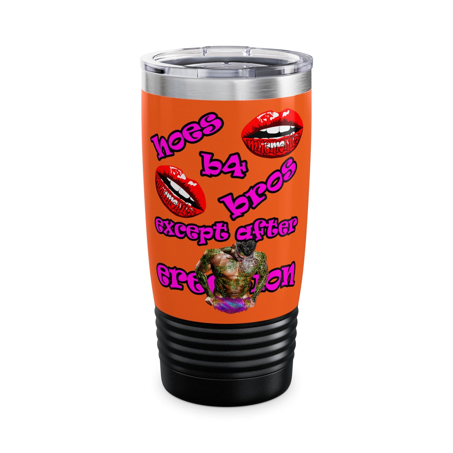 hoes b4 bros - Ringneck Tumbler, 20oz (orange)