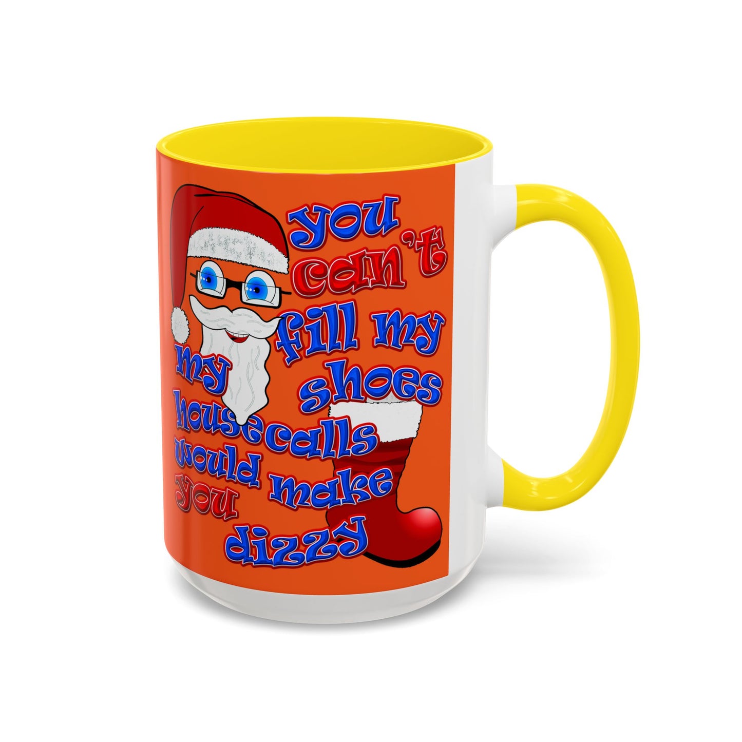 santa's shoes - Accent Mug (orange)