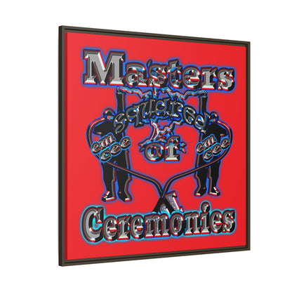 em cee squared - framed canvas art (red)