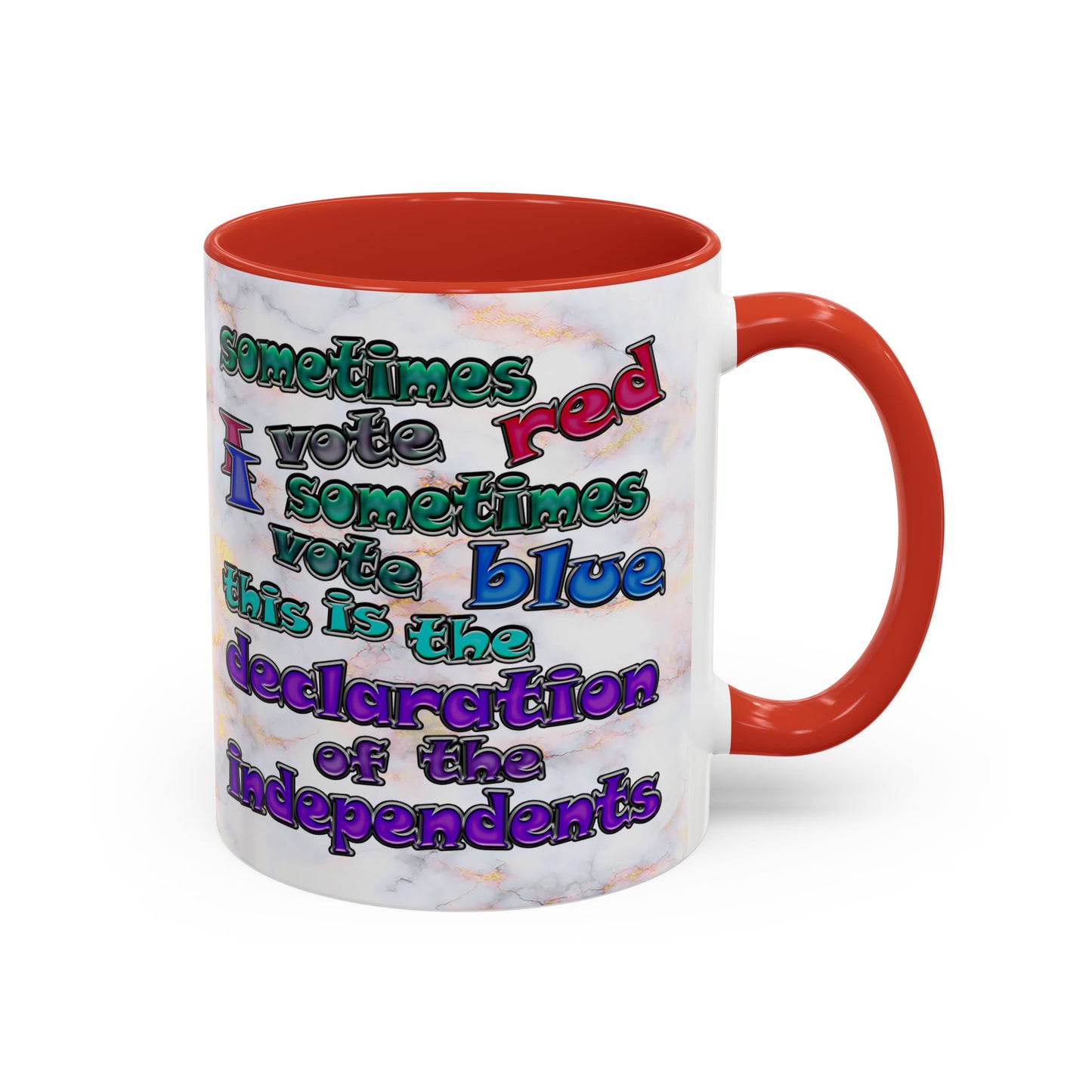 declaration of the independents - Accent Mug (white marble)