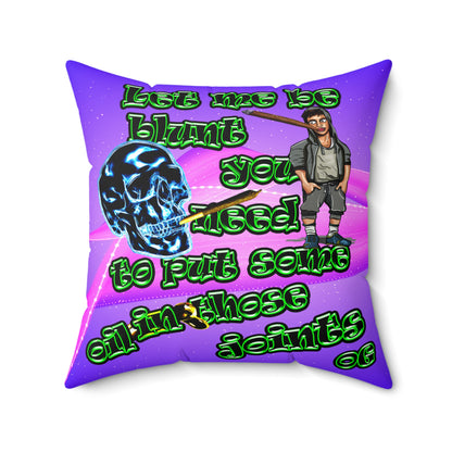 og - Spun Polyester Square Pillow - (purple-pink wave)
