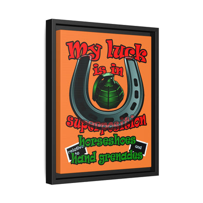my luck - framed canvas art (crusta)