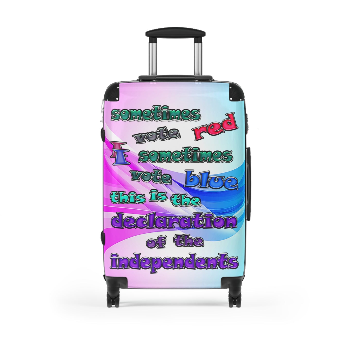 declaration of the independents - Suitcase (light blue-pink wave)