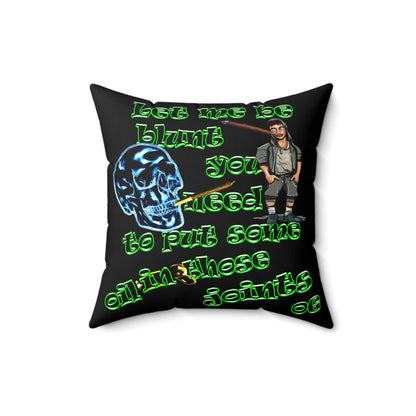 og - Faux Suede Square Pillow - (black)