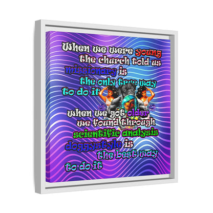 doggystyle - framed canvas art (purple wave)