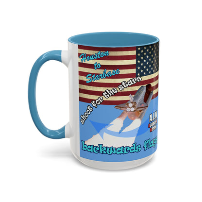 shoot for the stars - Accent Mug (light blue)
