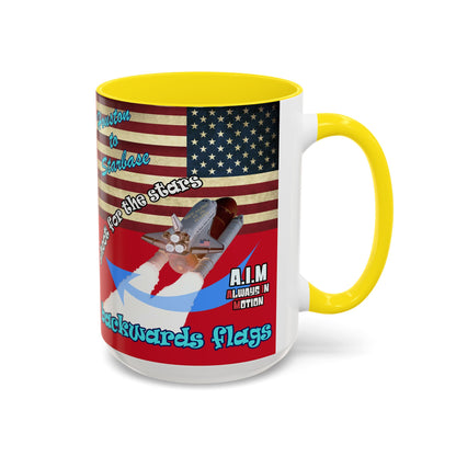 shoot for the stars - Accent Mug (dark red)