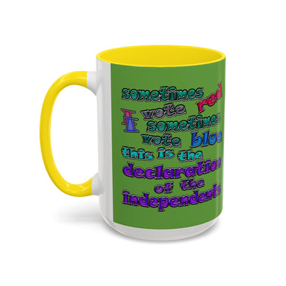 declaration of the independents - Accent Mug (green)