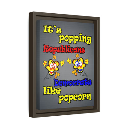 popping like popcorn - framed canvas art (grey-light grey)