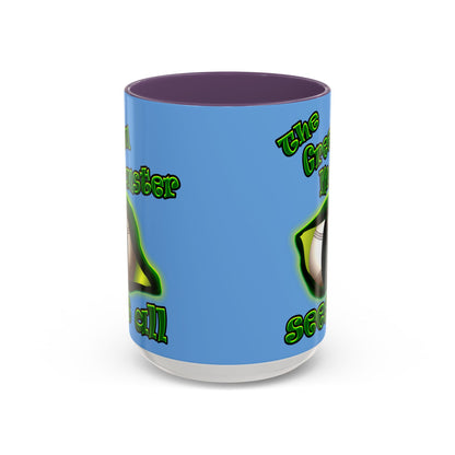 green monster - Accent Mug (light blue)