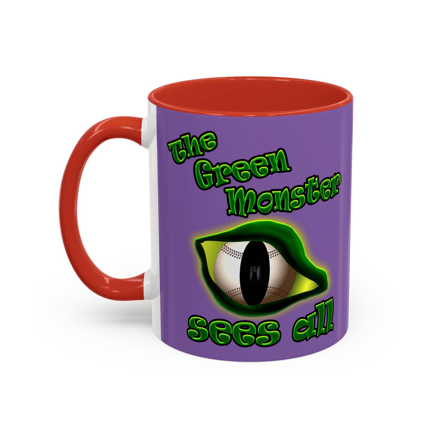 green monster - Accent Mug (light purple)