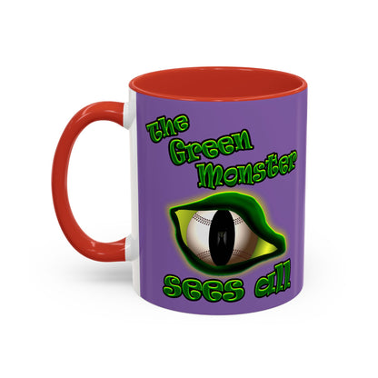 green monster - Accent Mug (light purple)