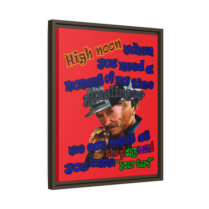 high noon - framed canvas art (red)