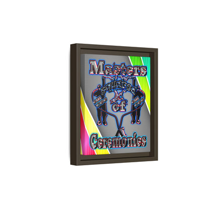 em cee squared - framed canvas art (rainbow split)