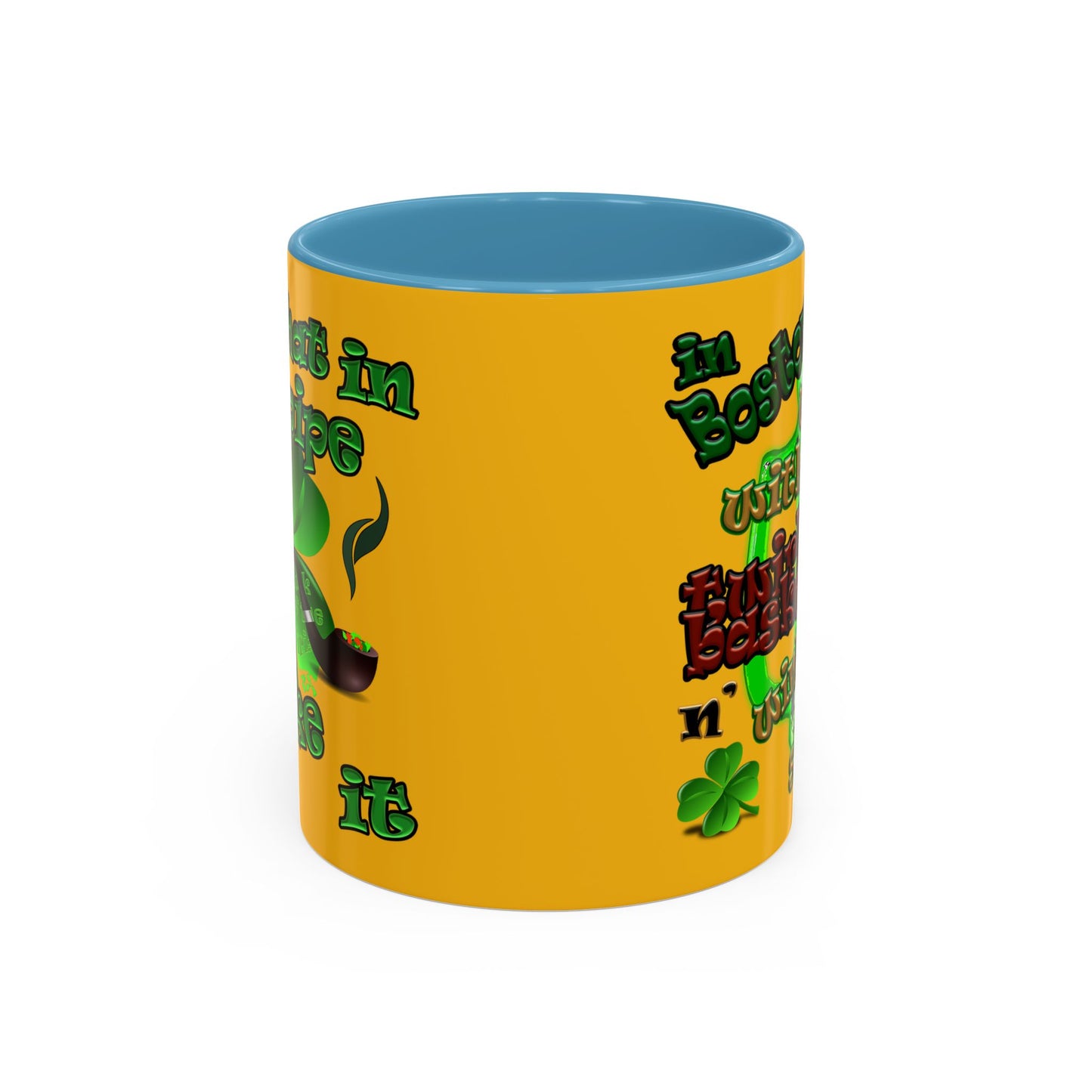 celtics logo - Accent Mug (yellow)