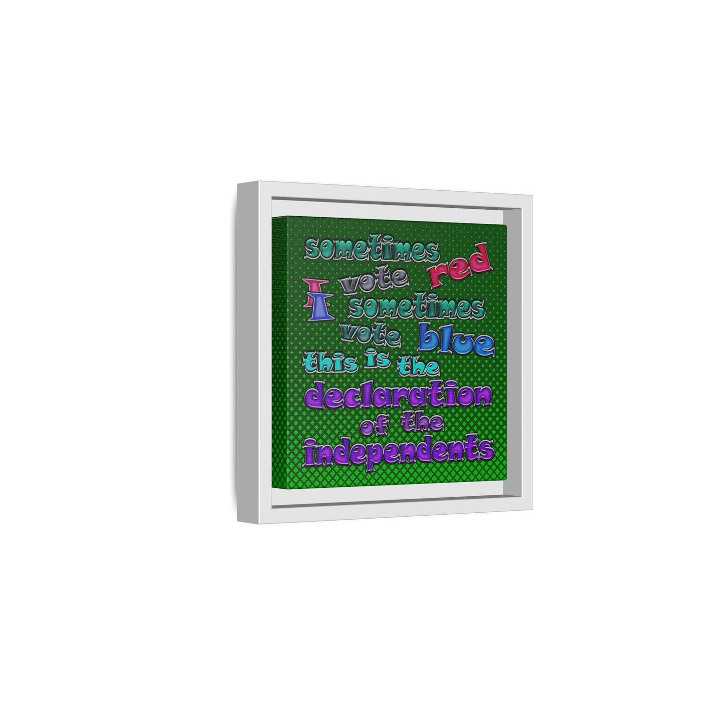 declaration of the independents - framed canvas art (logo green)