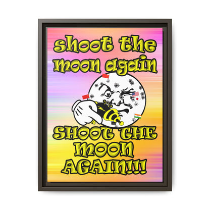 shoot the moon again - framed canvas art (color blur)