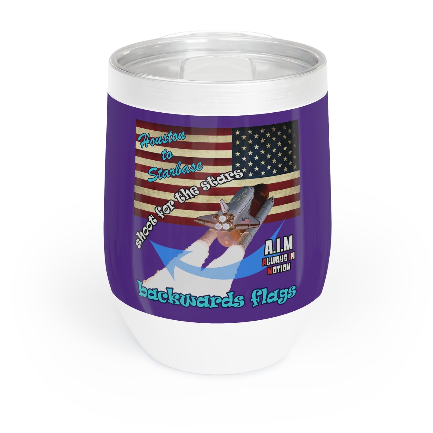 shoot for the stars - Chill Wine Tumbler (purple)