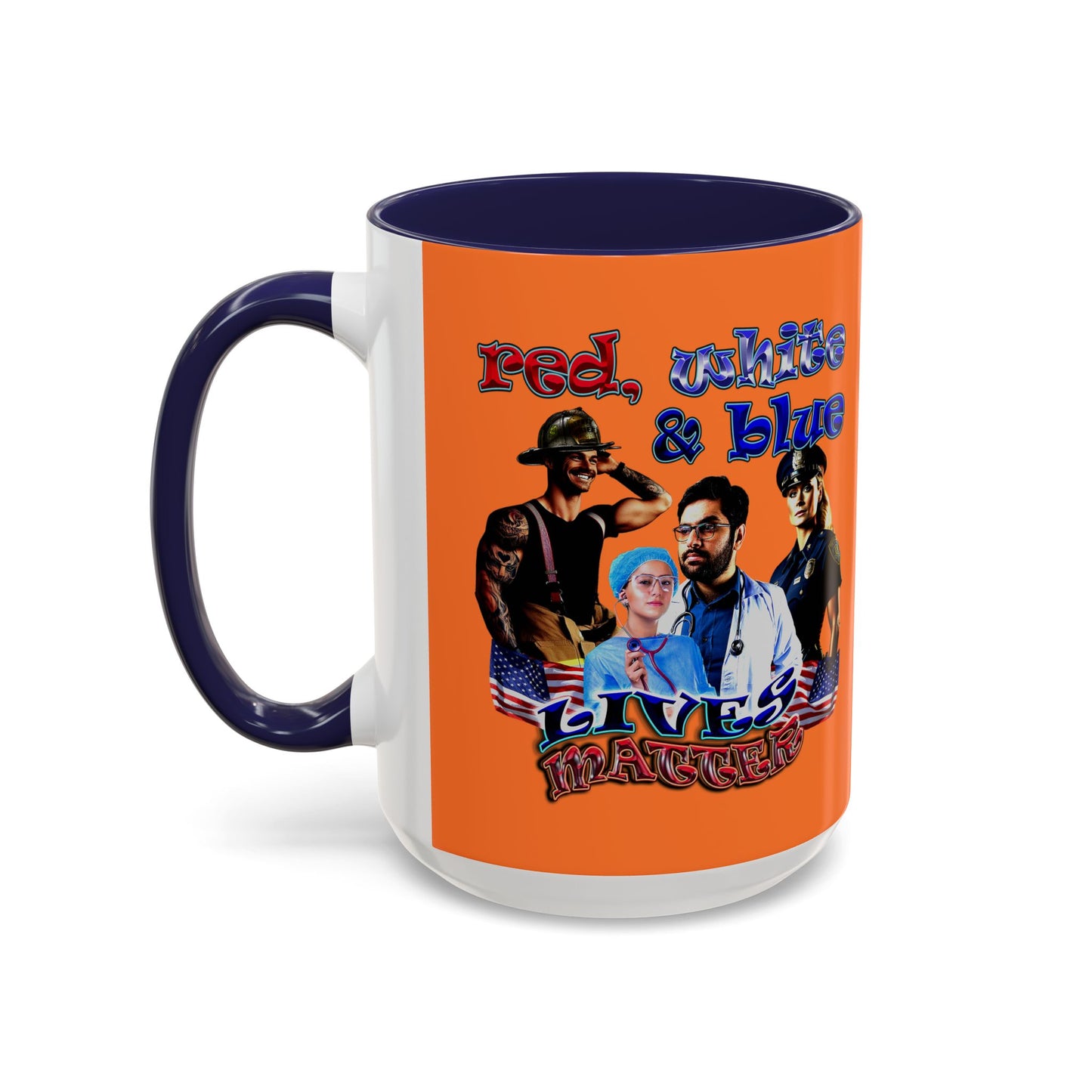 rw&b lives matter - Accent Mug (crusta)