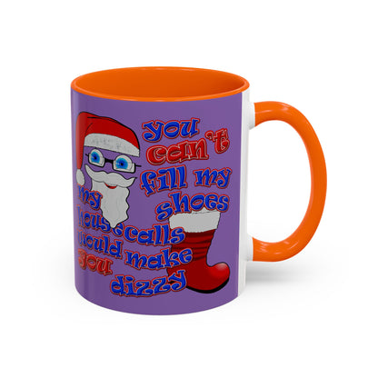 santa's shoes - Accent Mug (light purple)