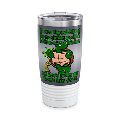 turtle race - Ringneck Tumbler, 20oz (brushed nickel)
