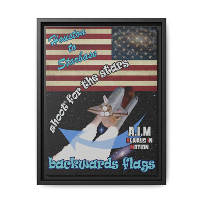 shoot for the stars - framed canvas art