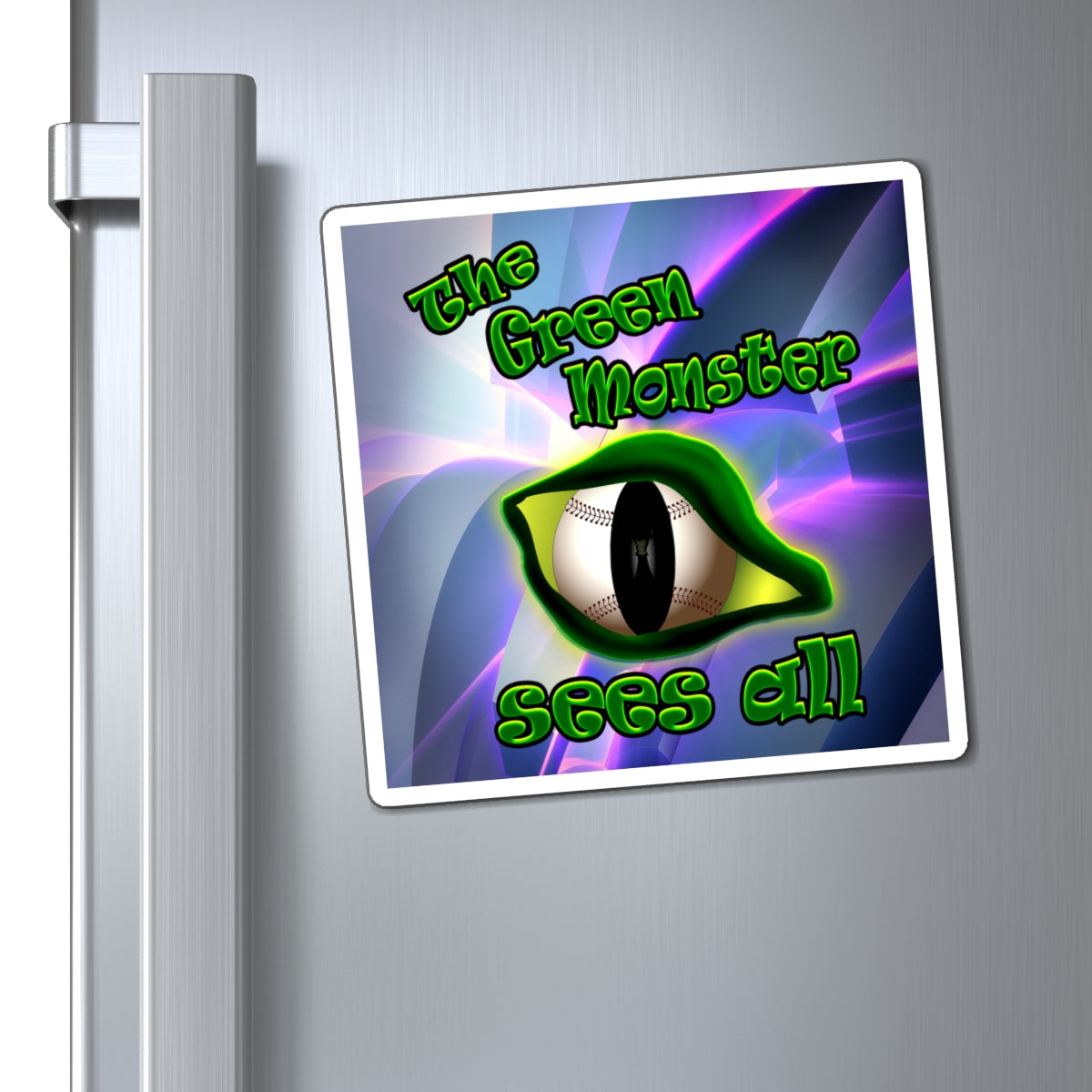green monster - Magnets - (grey-pink wave)
