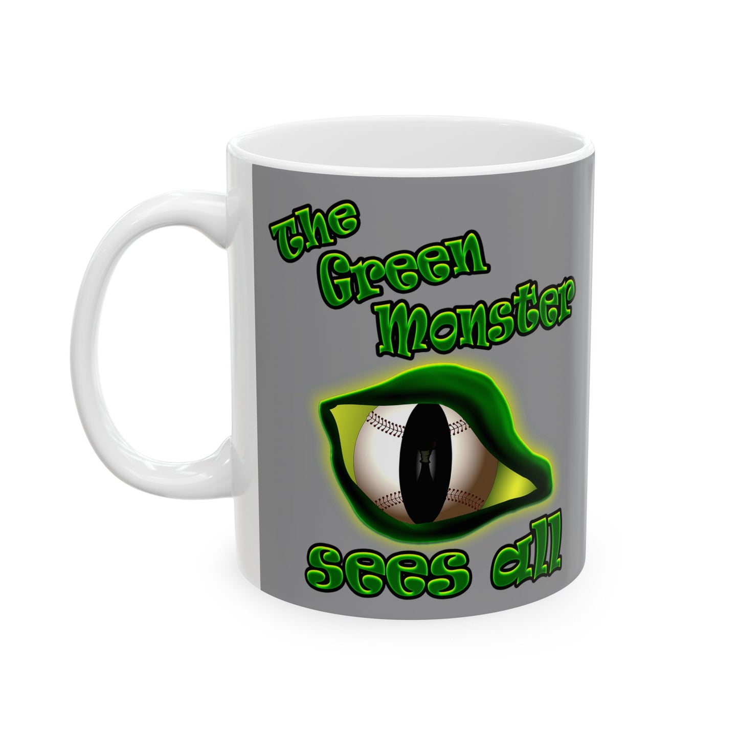 green monster - White Mug (grey)